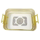 Plastic Deco Serving Tray Set/3 Pcs 37*21/43*25/48*28 cm