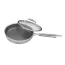Stainless Steel Non Stick Frying Pan w Lid 24 cm