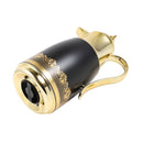 Vacuum Insulated Plastic Thermos Flask Gold/Black 1L