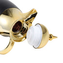 Vacuum Insulated Plastic Thermos Flask Gold/Black 1L