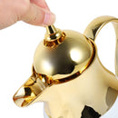 Vacuum Insulated Plastic Thermos Flask Gold/White 1L