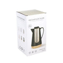 Vacuum Insulated Plastic Thermos Flask White/Gold 1L