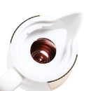 Vacuum Insulated Plastic Thermos Flask White/Gold 1L