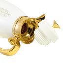 Vacuum Insulated Plastic Thermos Flask White/Gold 1L