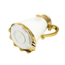 Vacuum Insulated Plastic Thermos Flask White/Gold 1L