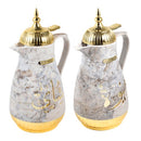 Vacuum Insulated Plastic Thermos Flask Set/2 Pcs 1L