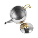 Stainless Steel Double Tea Pot Kettle Set of 2 Pcs 1.35L+2.15L