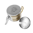 Stainless Steel Double Tea Pot Kettle Set of 2 Pcs 1.35L+2.15L