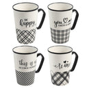 Ceramic Coffee Mug Abstract Print 9.5*10.3 cm