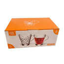 Lead Free Glass Tea Cup Set/6 Pcs 260 ml