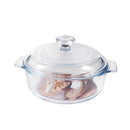 Round Glass Baking Dish w Lid 0.8L