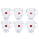 Lead Free Glass Tea Cup Set/6 Pcs 260 ml