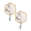 Hexagonal Marble Wall Hooks