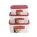 Plastic Airtight Food Container Set of 3 Pcs