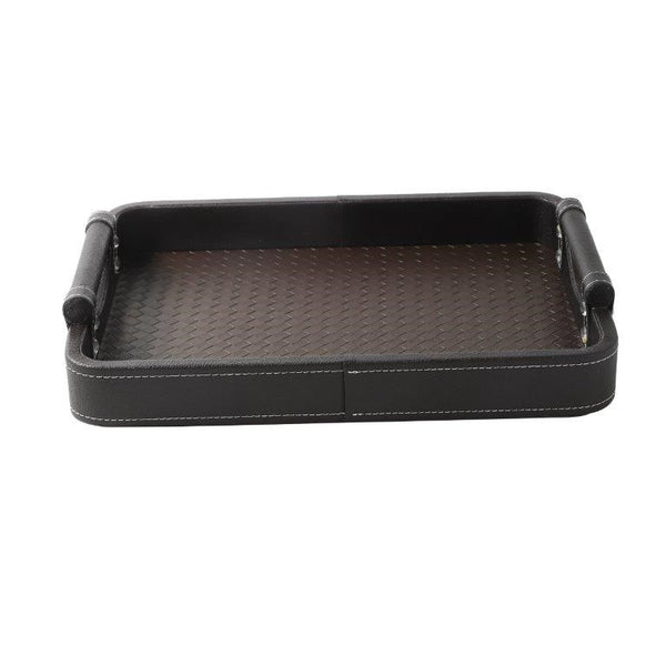 Rectangular Leather Serving Tray Set of 2 Pcs 32.5*42.5*4/28*36*4 cm