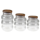 Airtight Glass Storage Jar Set of 3 Pcs 7.5*9/7.5*12/7.5*16 cm
