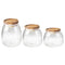 Airtight Glass Storage Jar Set of 3 Pcs 8*11*13/8*11*10/8*11*9 cm