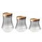 Airtight Glass Storage Jar Set of 3 Pcs 9*12/9*13/10*15 cm