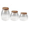 Airtight Glass Storage Jar Set of 3 Pcs 8*11*8.5/8*11*11/8*11*12.5 cm