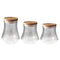 Airtight Glass Storage Jar Set of 3 Pcs 8.5*12/9*13/10*15 cm