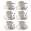Ceramic Tea Cup and Saucer Set of 6 Pcs 8.5*7.6/16 cm