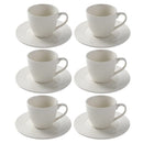 Ceramic Tea Cup and Saucer Set of 6 Pcs 8.5*7.6/16 cm