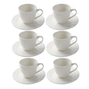 Ceramic Tea Cup and Saucer Set of 6 Pcs 8.5*7.6/16 cm