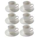 Ceramic Tea Cup and Saucer Set of 6 Pcs 8.5*7.6/16 cm