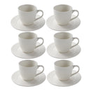 Ceramic Tea Cup and Saucer Set of 6 Pcs 8.5*7.6/16 cm