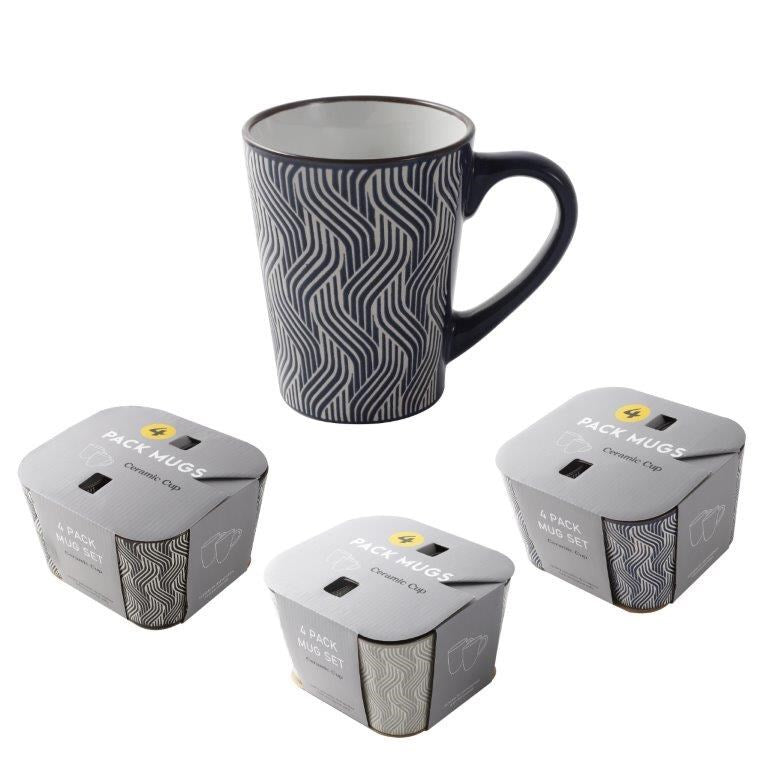 Ceramic Coffee Mug Set of 4 Pcs 330 ml