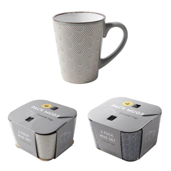 Ceramic Coffee Mug Set of 4 Pcs 330 ml