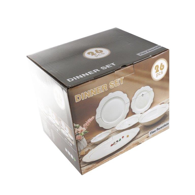Ceramic Dinner Set of 26 Pcs (need inspect)