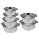 Aluminium Cooking Pot Casserole Set of 6 Pcs 18.5/21.5/23.5/26.5/29.5/31.5 cm
