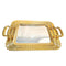 Stainless Steel Rectangular Serving Tray Set of 2 Pcs 35*25/42*30 cm