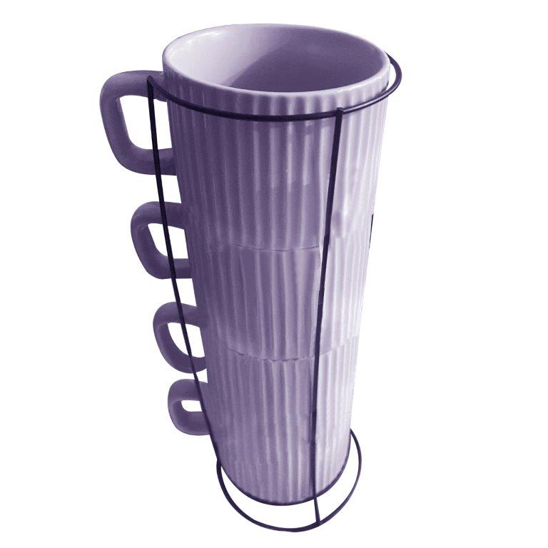 Ceramic Tea Cup and Saucer Set of 6 Pcs 230 ml