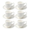 Ceramic Coffee Cup and Saucer Set of 6 Pcs Abstract Print 80 ml