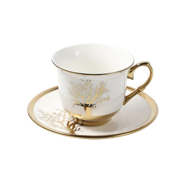 Ceramic Coffee Cup and Saucer Set of 6 Pcs 80 ml