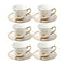 Ceramic Coffee Cup and Saucer Set of 6 Pcs 80 ml