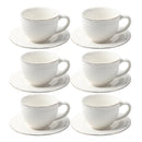 Ceramic Tea Cup and Saucer Set of 6 Pcs Abstract Print 200 ml