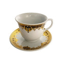Ceramic Tea Cup & Saucer Set/6 Pcs  220 ml