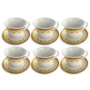 Ceramic Tea Cup & Saucer Set/6 Pcs  220 ml