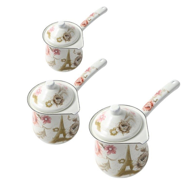 Turkish Metal Coffee Pot with Handle Set of 3 Pcs 8cm/11cm/12 cm