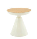 Round Timber Top End Table Coffee Table Set 51*51*47.5 cm