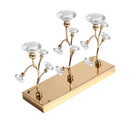 Glass Craft Wedding Table Centrepiece Candleholder 23*8*20cm