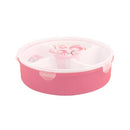 Plastic Divided Round Snack Box 25*25*7.5 cm
