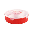 Plastic Divided Round Snack Box 28*28*8 cm