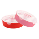 Plastic Divided Round Snack Box 28*28*8 cm