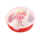 Plastic Divided Round Snack Box 28*28*8 cm