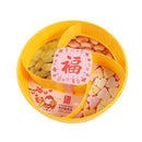 Plastic Divided Round Snack Box 25*25.5*7 cm