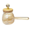 Glass Coffee Pot Warmer with Wooden Lid